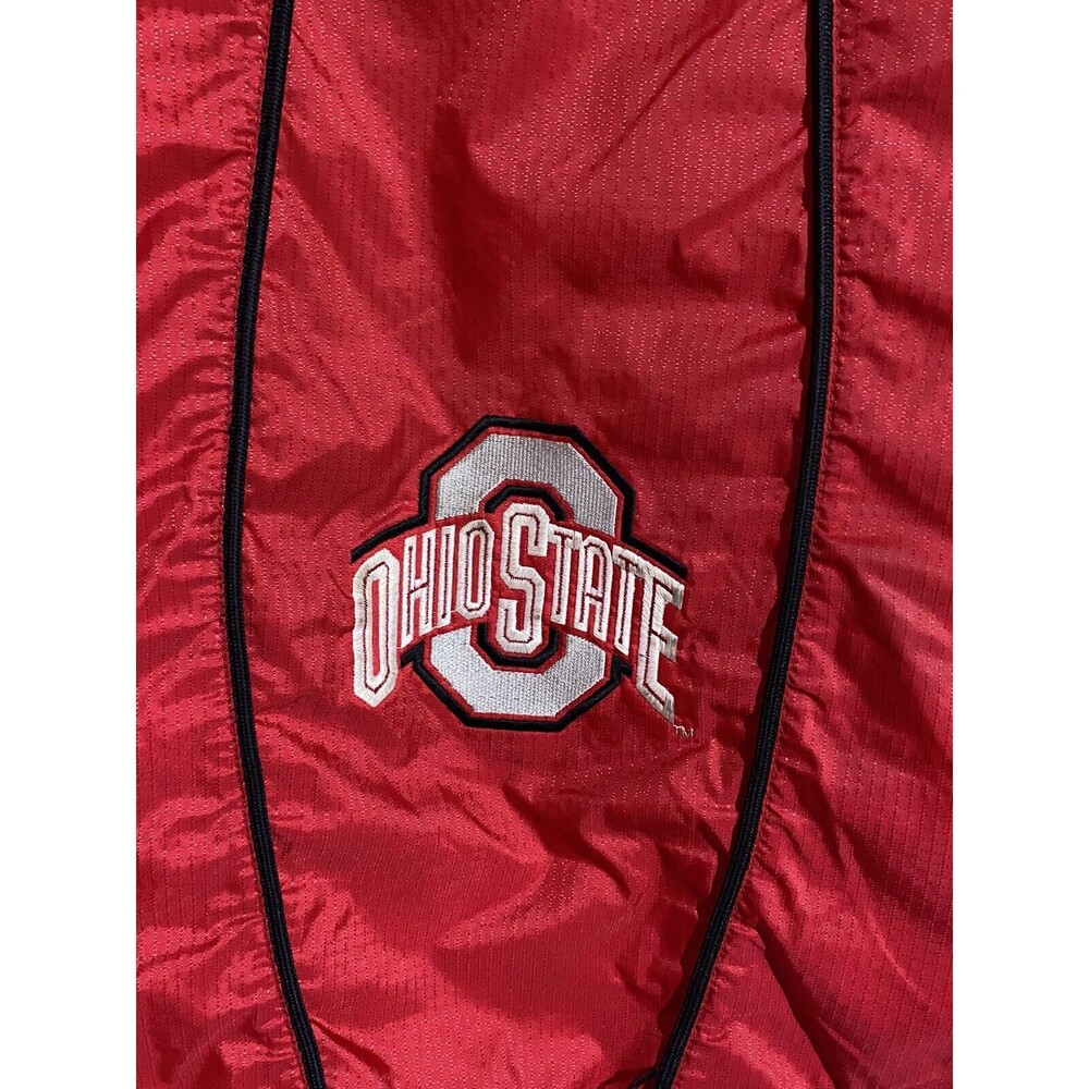 Nike Ohio State Buckeyes Jacket M Red Hooded Pullover‎ Windbreaker Quilted Lined - Picture 16 of 16
